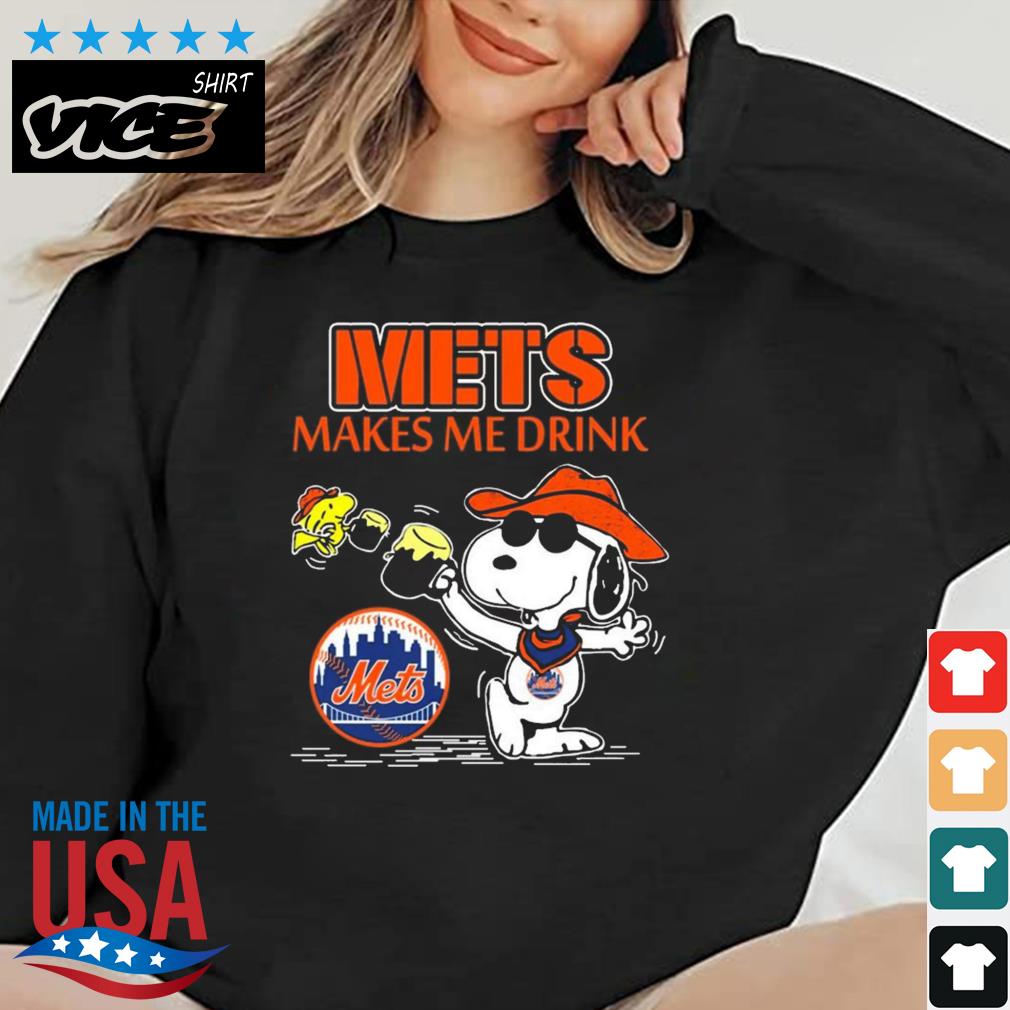Snoopy And Woodstock New York Mets Make Me Drink Shirt