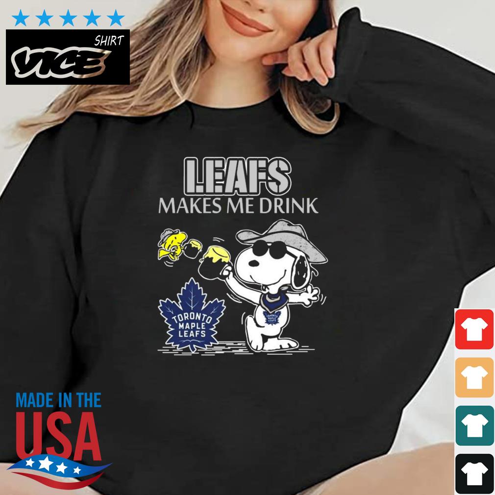 Snoopy And Woodstock Toronto Maple Leafs Make Me Drink Shirt