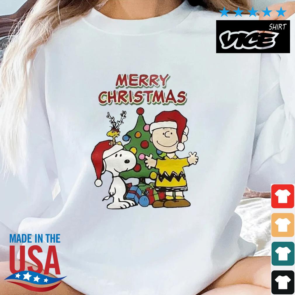 Snoopy Charlie Brown And Woodstock Cute Merry Christmas 2022 Sweater