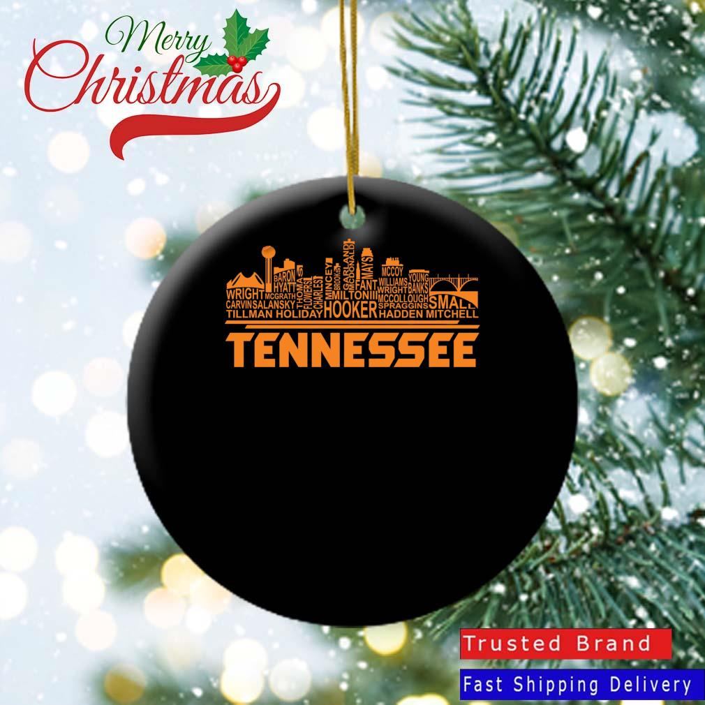 Tennessee Football Team All Time Legends Names Player Skylines Ornament