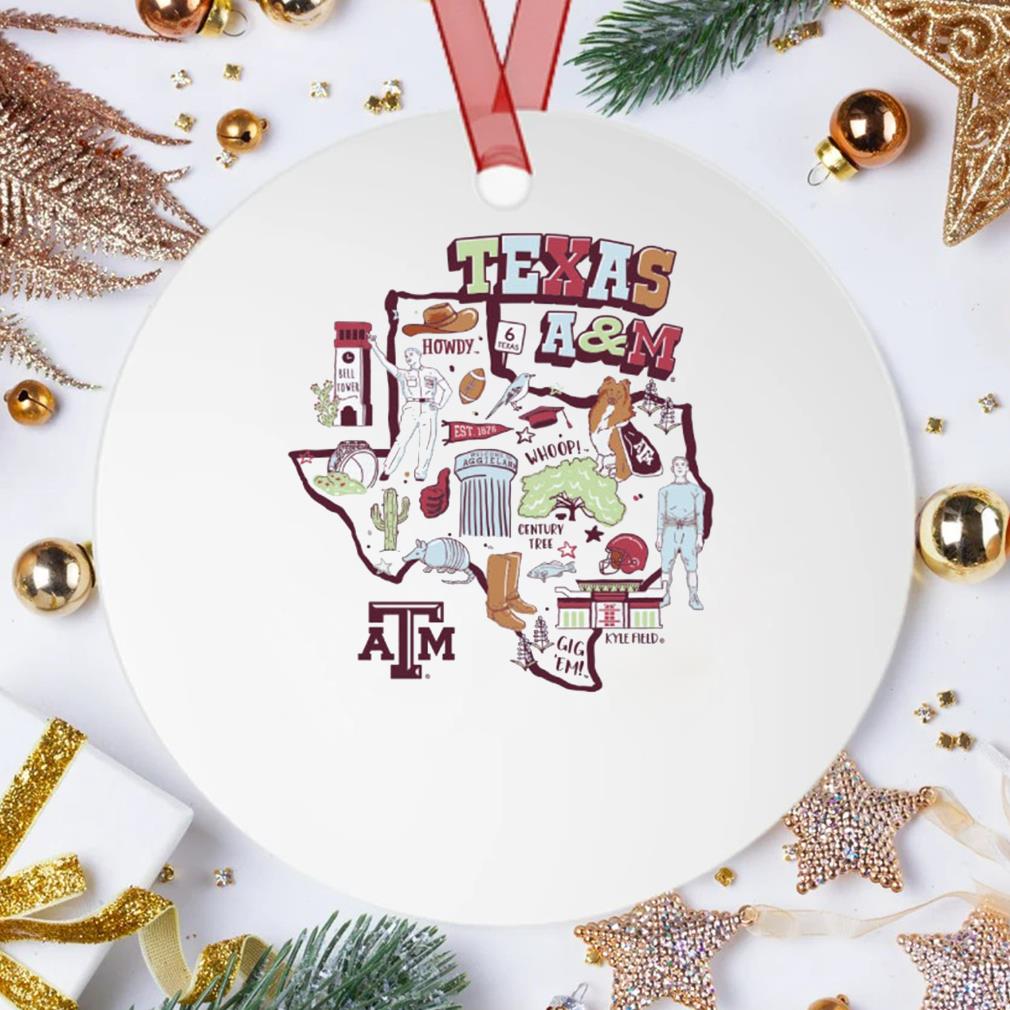 Texas A&M Texas Map Comfort 2022 Ornament