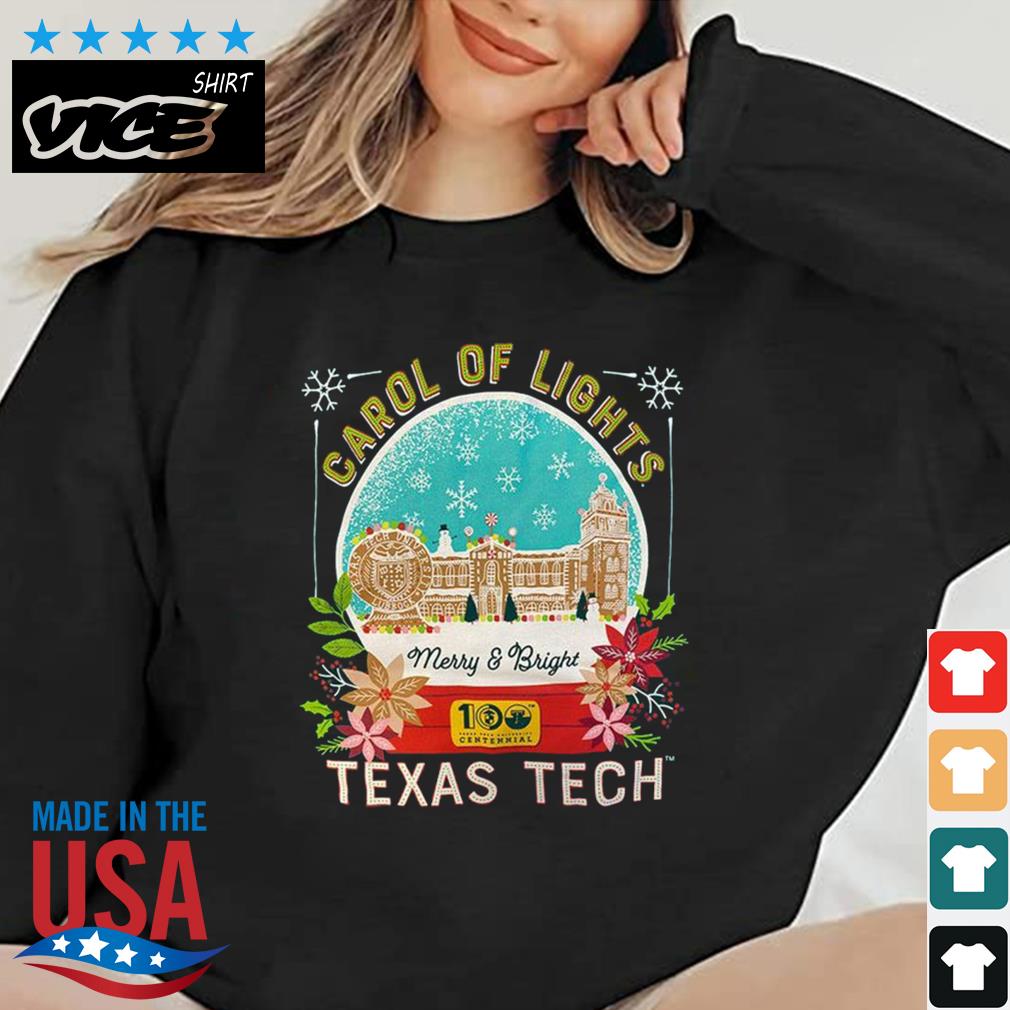 Texas Tech Carol of Lights 100 Year Snow Globe Christmas Sweater