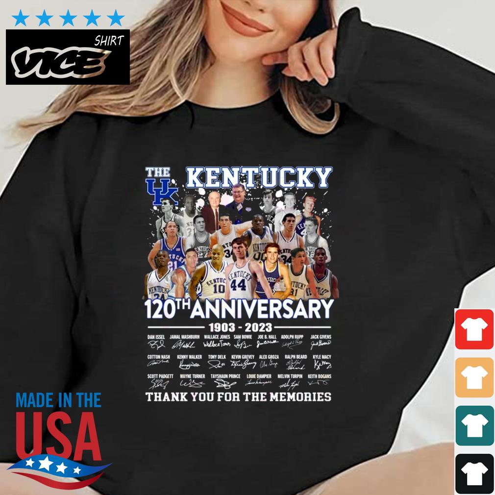 The Kentucky Wildcats 120th Anniversary 1903 – 2023 Thank You For The Memories Signatures Shirt