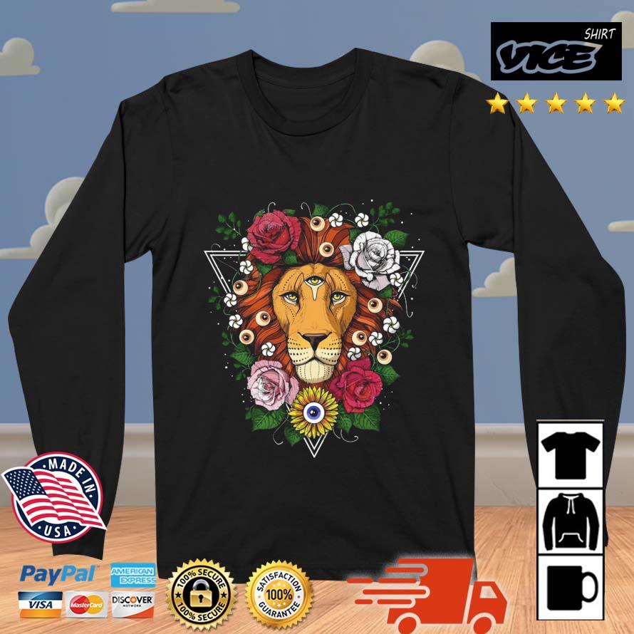 The Psychedelic Lion Is My Spirit Animal Flower Shirt, hoodie, sweater,  long sleeve and tank top