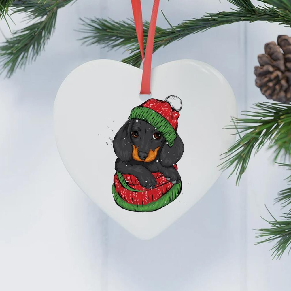 Warming Dog Dachshund Christmas 2022 Ornament