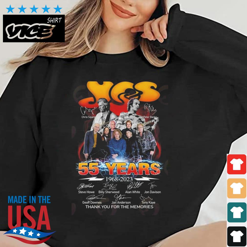 Yes 55 Years 1968 – 2023 Thank You For The Memories Signatures Shirt
