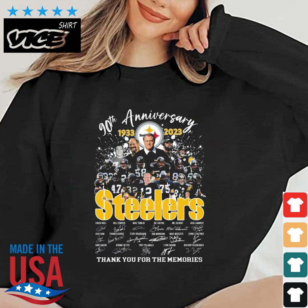 90th Anniversary 1933 – 2023 Steelers Thank You For The Memories Signatures Shirt