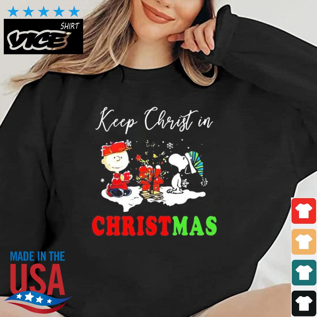 Charlie Brown Snoopy Keep Christ In Christmas 2022 Sweater