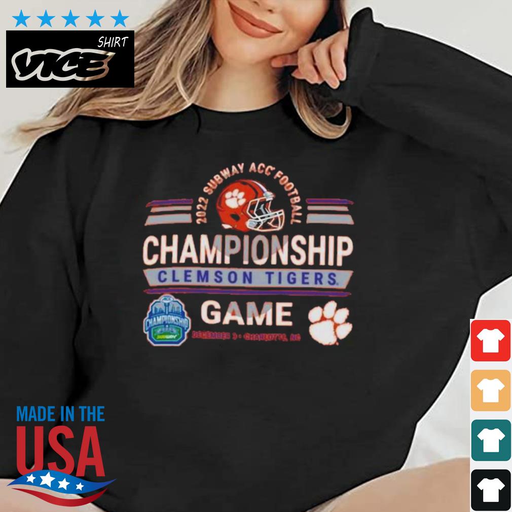 Clemson Tigers Subway Atlantic Coast Conference Football Championship Game 2022 Shirt