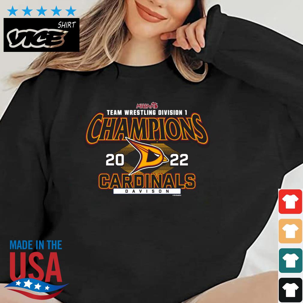 Davison Cardinals 2022 MHSAA Team Wrestling Division 1 Champions shirt