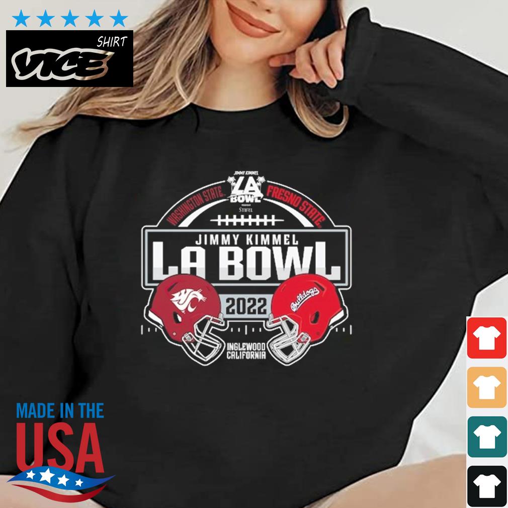 Fresno State Bulldogs vs. Washington State Cougars 2022 Jimmy Kimmel LA Bowl Matchup Shirt