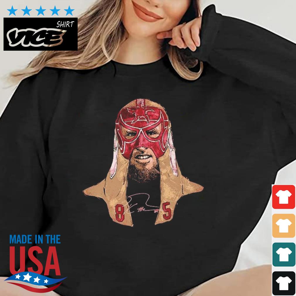 George Kittle San Francisco Luchador Mask Portrait Signature Shirt