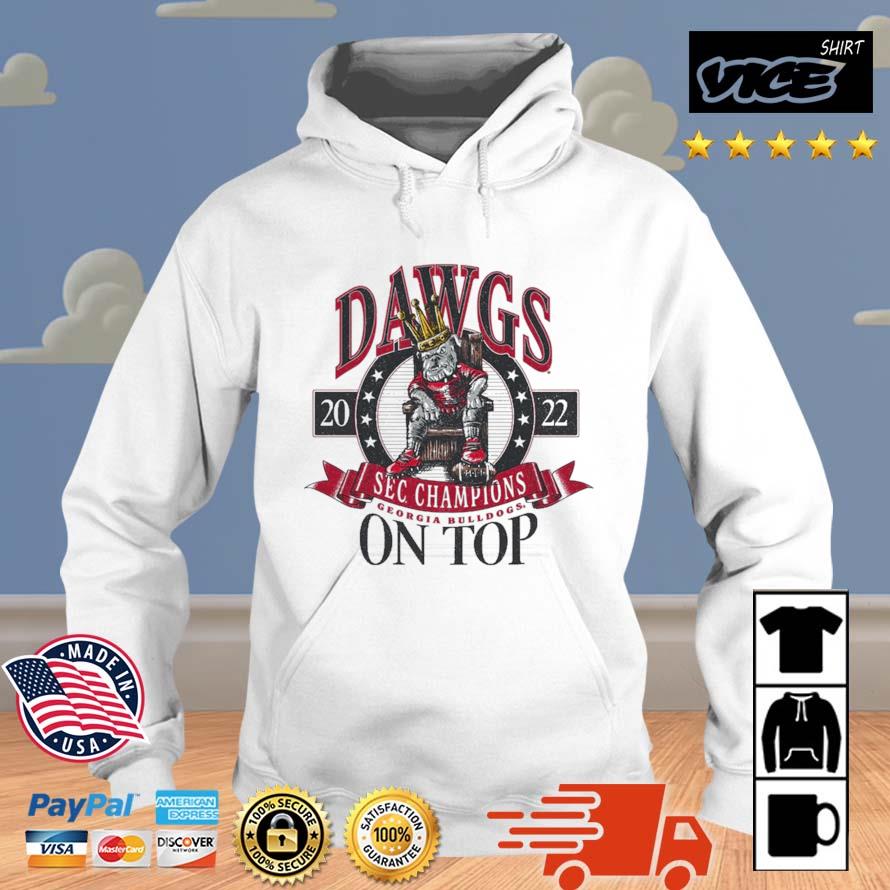 Georgia Bulldogs SEC Champs Dawgs On Top 2022 Shirt Vices hoodie trang
