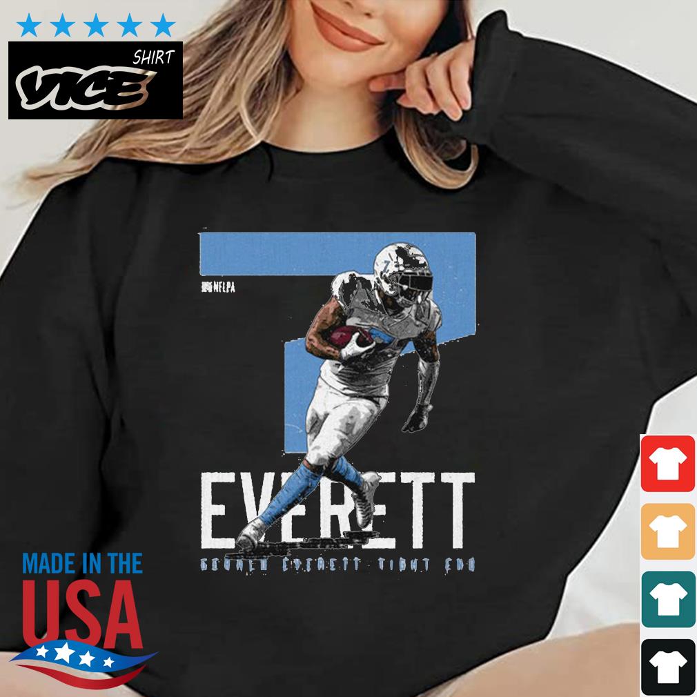 Gerald Everett Los Angeles C Bold Number Gehald Everett Tight End Shirt