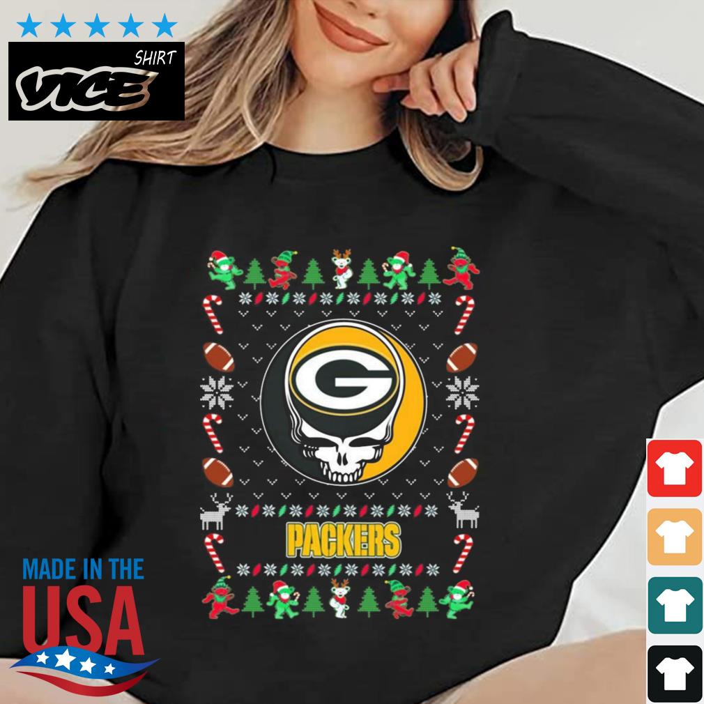 Green Bay Packers Grateful Dead Ugly Christmas Sweater