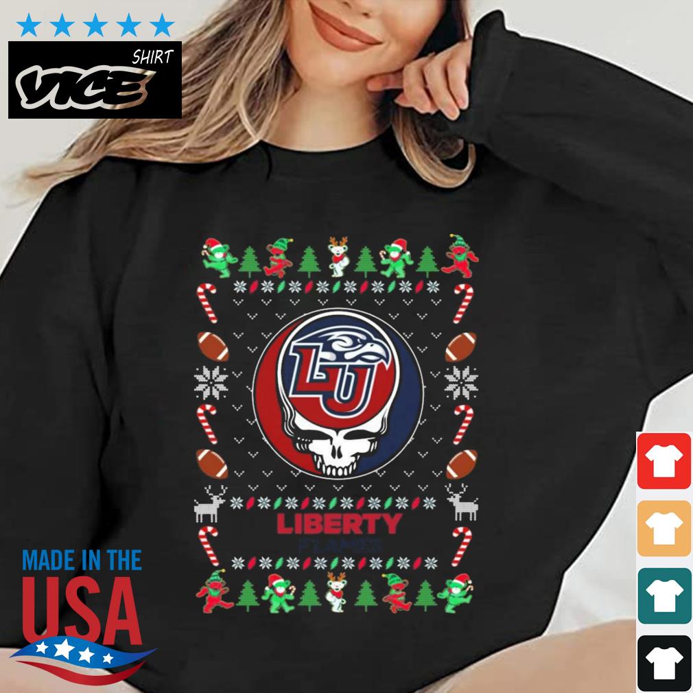 Liberty Flames Grateful Dead Ugly Christmas Sweater