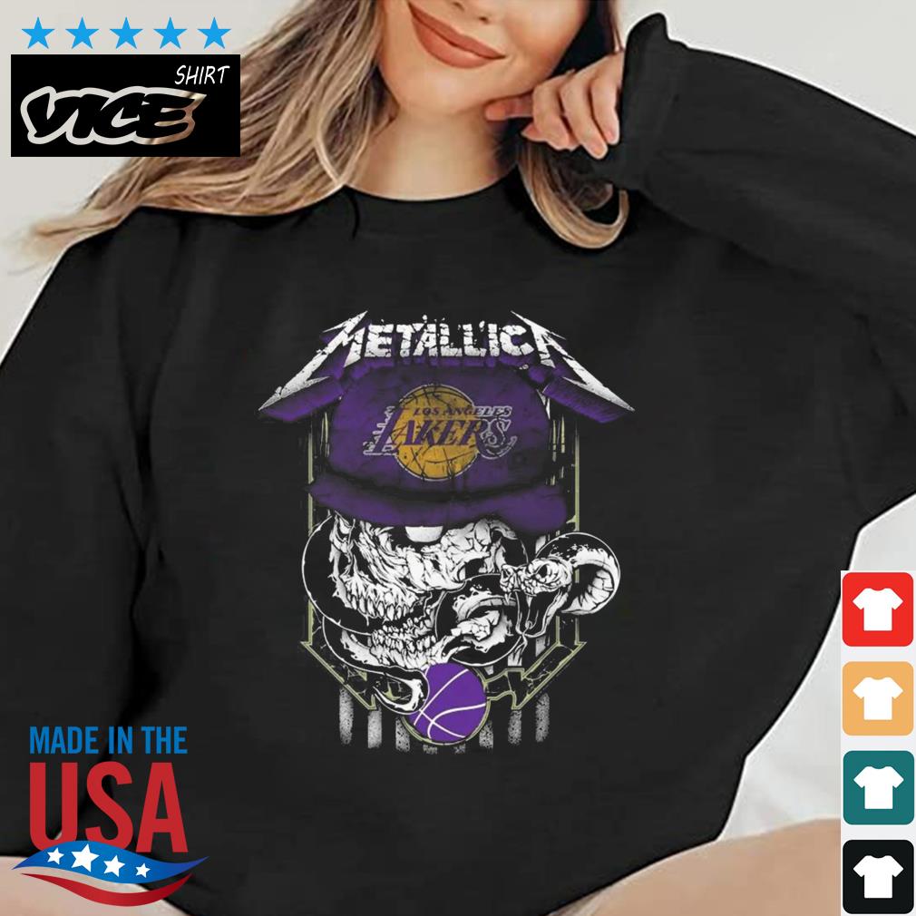 Metallica Skull Snake Los Angeles Lakers NFL Shirt