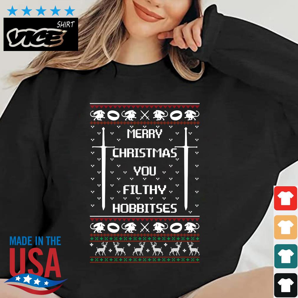 Official Merry Christmas You Filthy Hobbitses Ugly 2022 Sweater