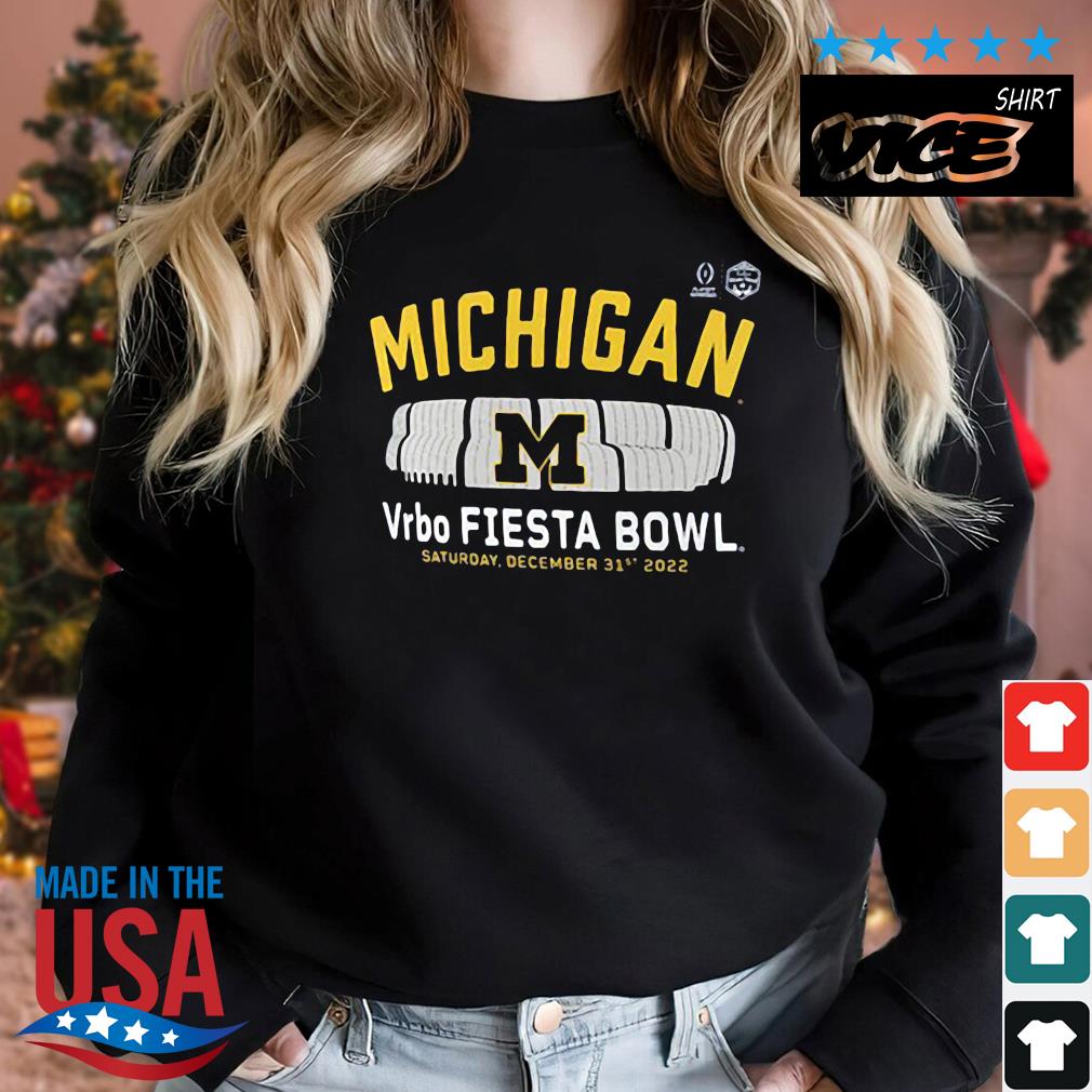 Official Michigan Wolverines College Football Playoff 2022 Fiesta Bowl Gameday Stadium Shirt Sweater den