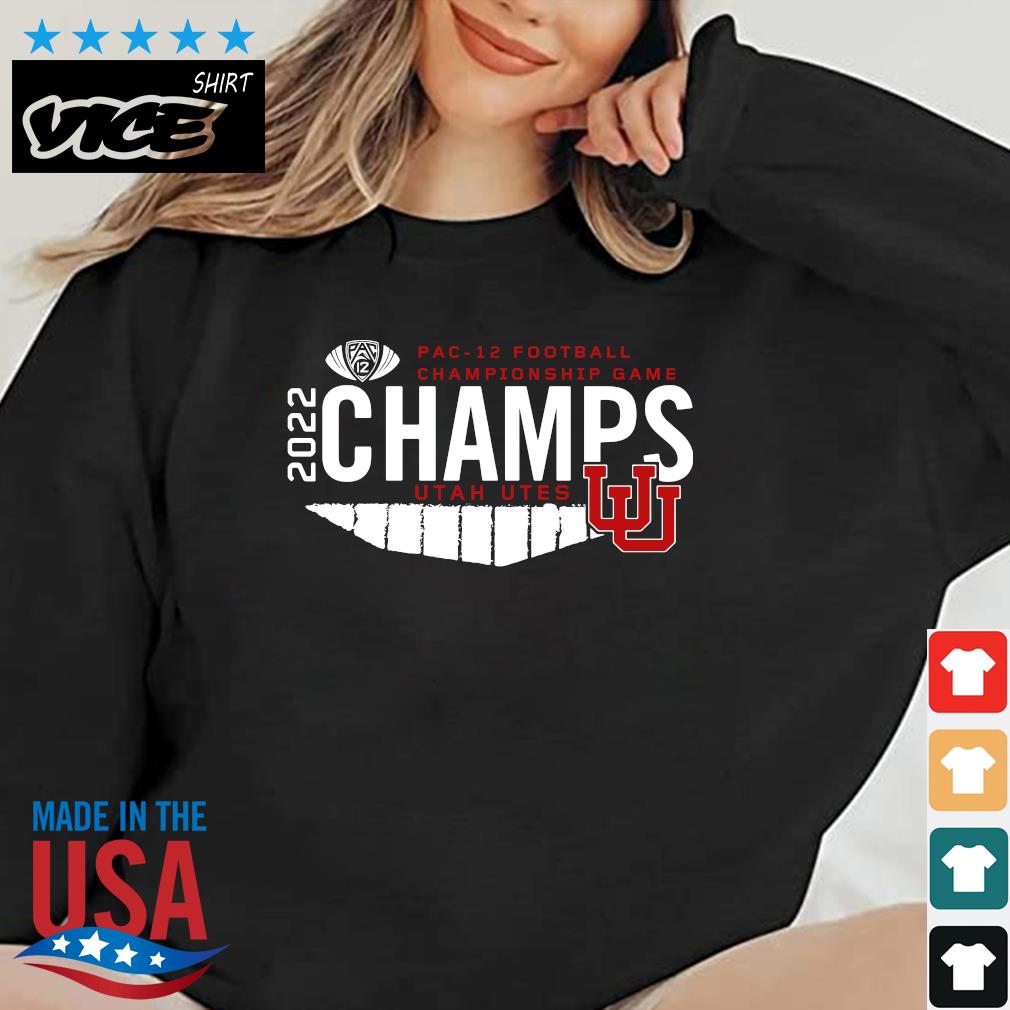Official Utah Utes Blue 84 2022 PAC-12 Football Conference Champions Game Shirt