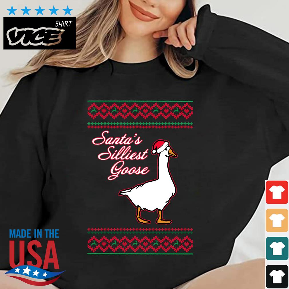 Santa's Silliest Goose Ugly Christmas 2022 Sweater