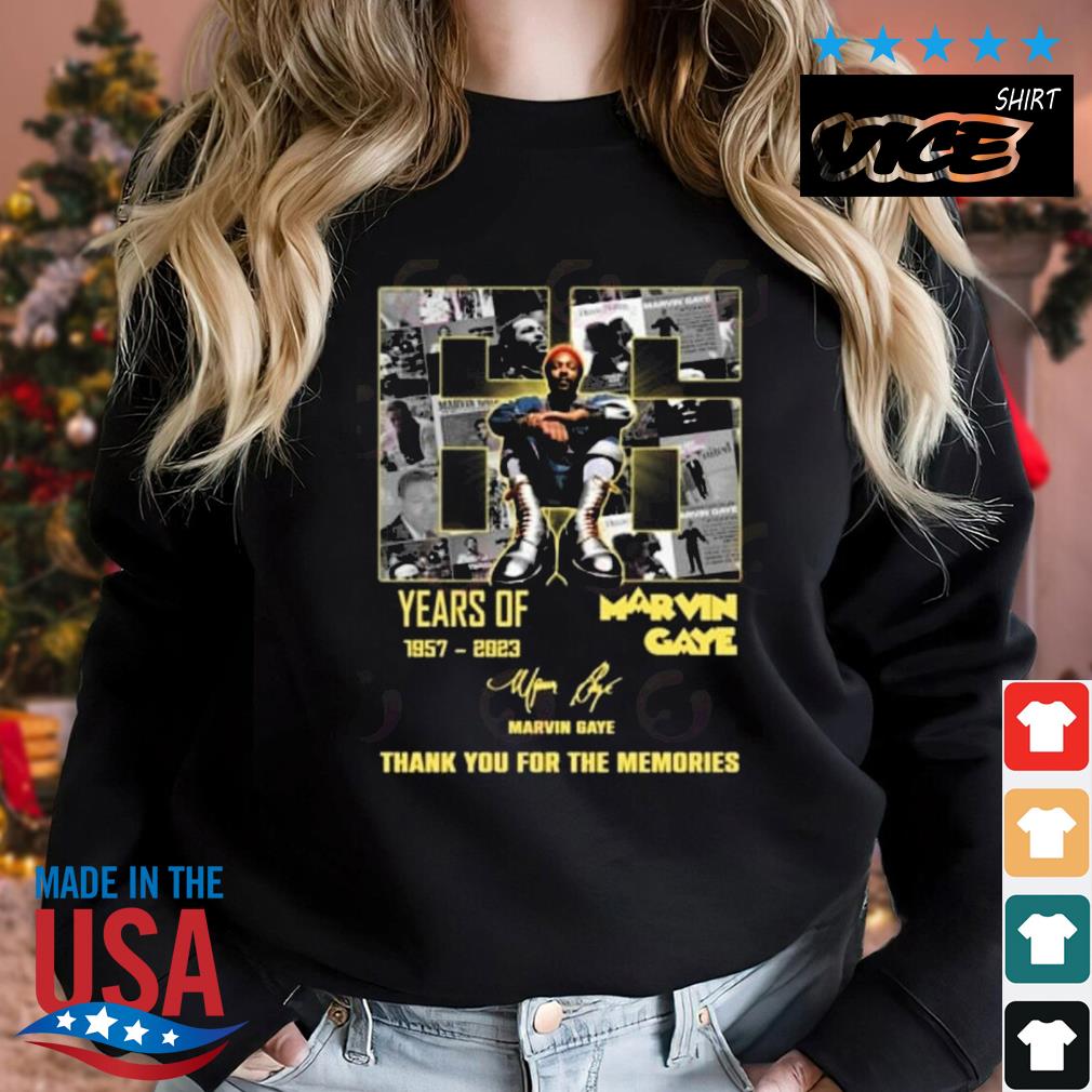 66 Years Of 1957 – 2023 Marvin Gaye Thank You For The Memories Signature Shirt Sweater den