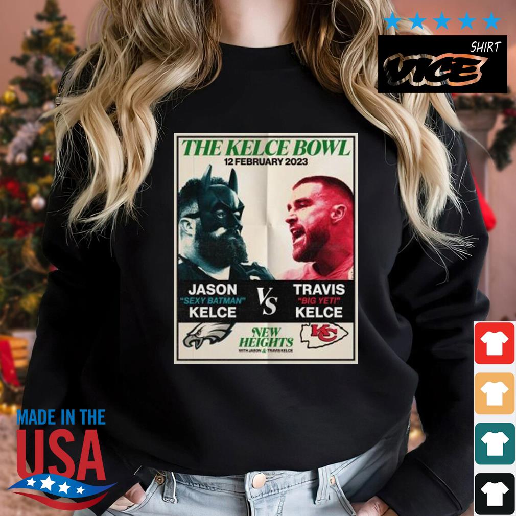 Official The Kelce Bowl 12 February 2023 Jason Sexy Batman Vstravis Big Yeti Shirt Sweater den