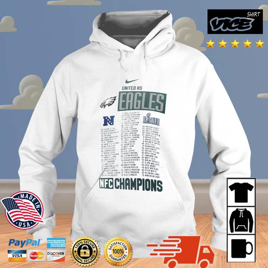 Philadelphia eagles nike 2022 nfc champions roster shirt, hoodie, sweater,  long sleeve and tank top