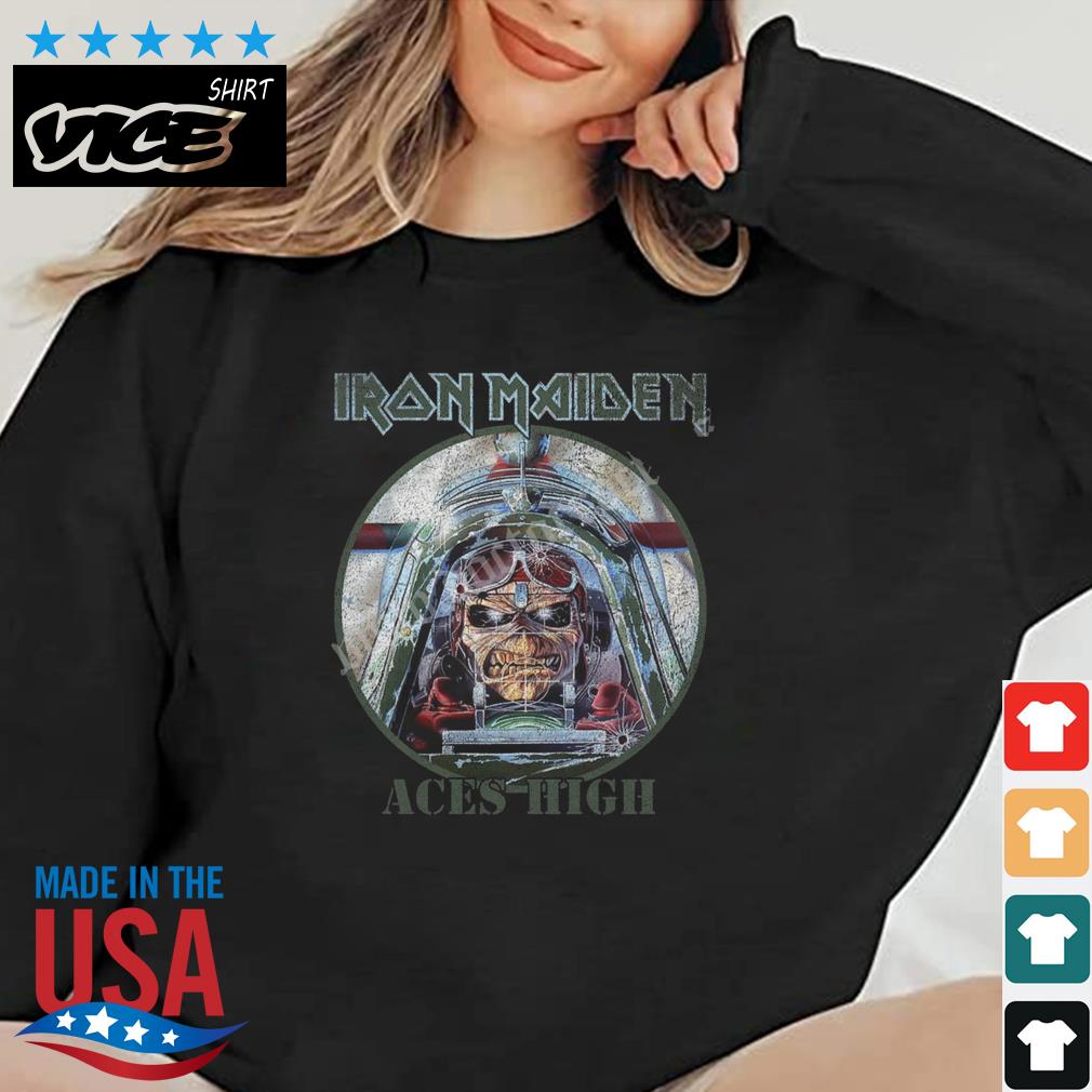 Camiseta Iron Maiden Aces High Vintage 2023 Shirt