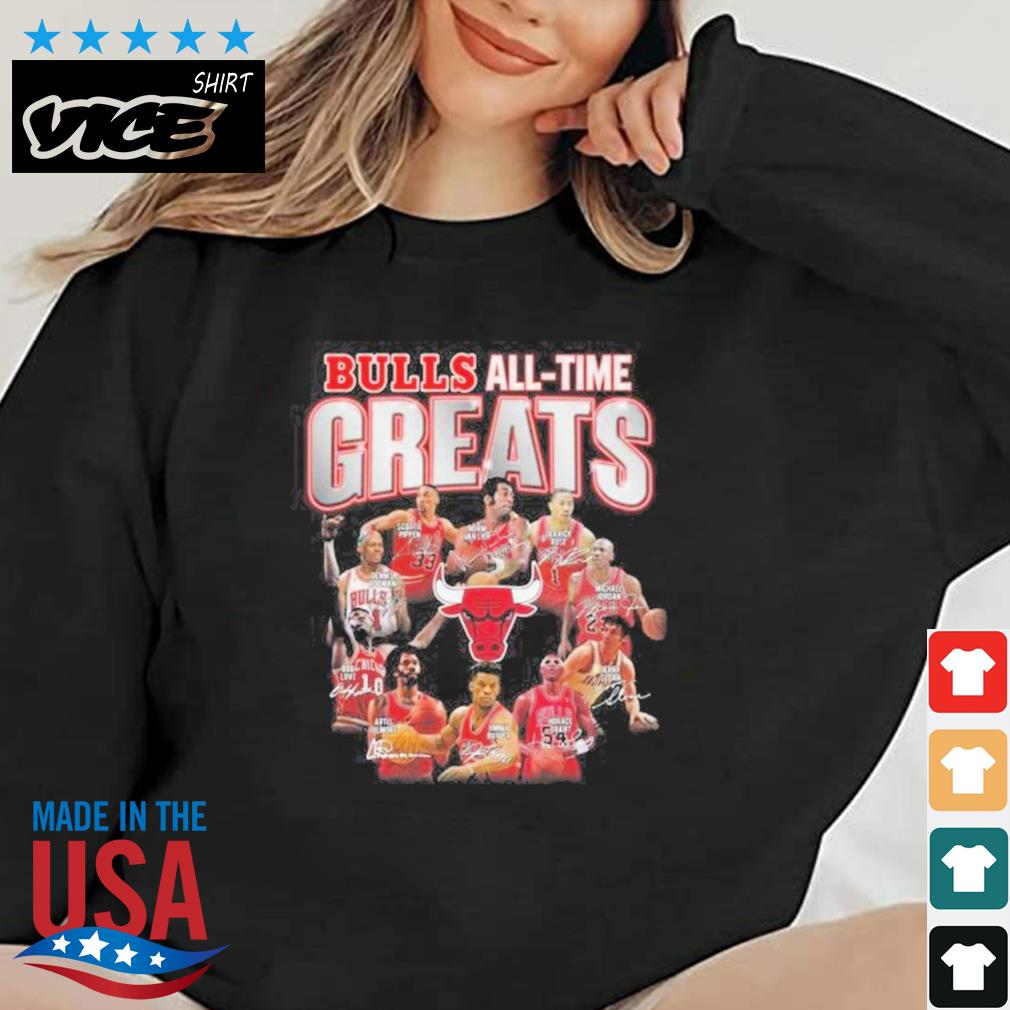 Chicago Bulls All Time Greats Signatures 2023 Sweater den vice