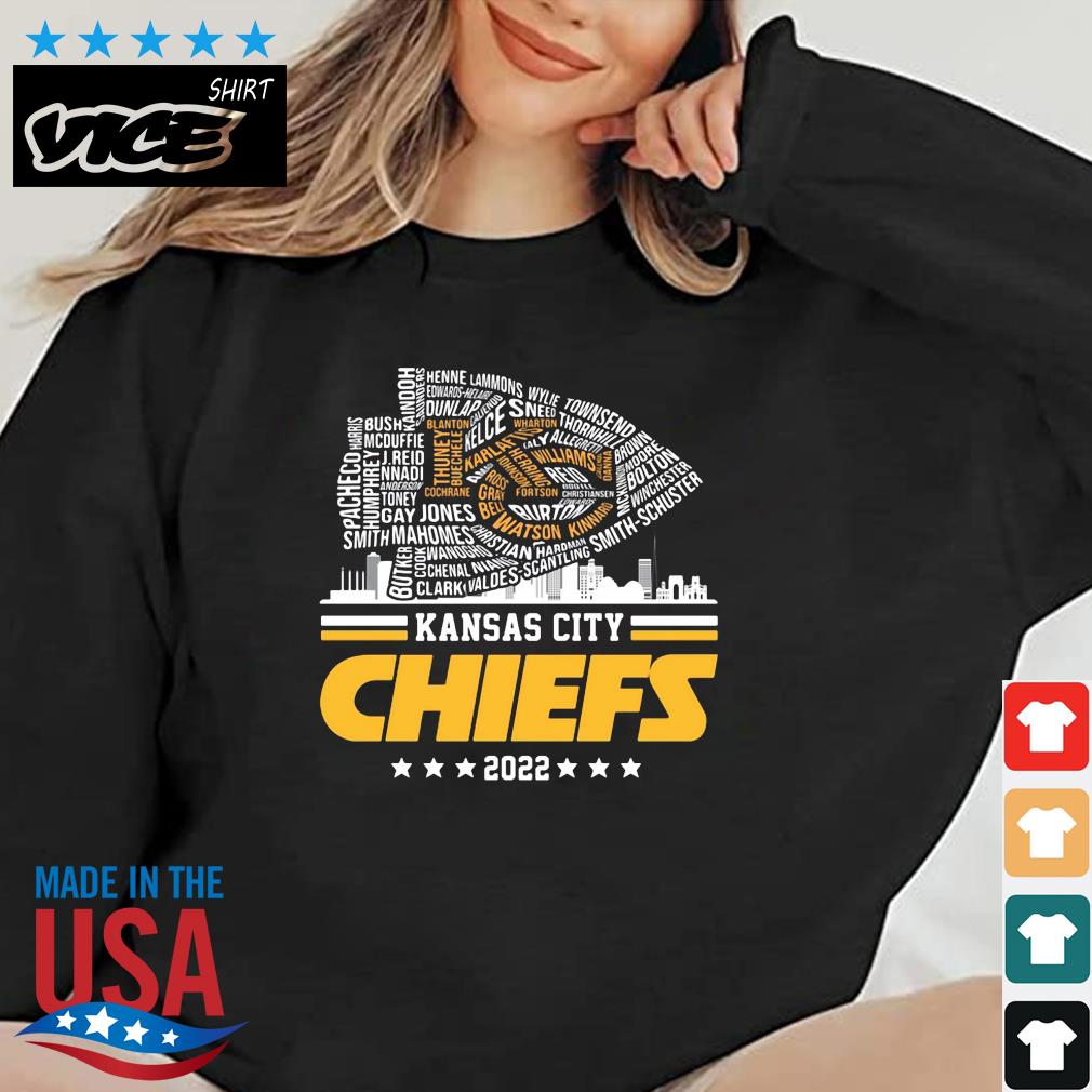 Kansas City Chiefs 2023 Champs Names Player Skylines Shirt