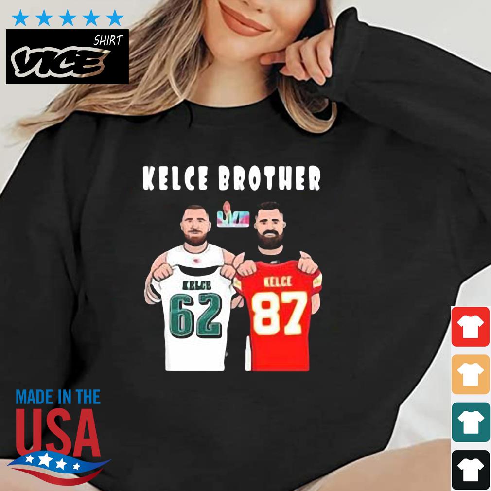Top Kelce Brothers Jason Kelce Vs Travis Kelce LVII Super Bowl Matchup 2023 Shirt