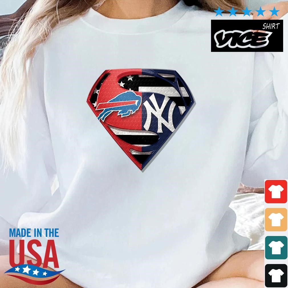 Premium Superman Buffalo Bills And New York Yankees T-Shirt