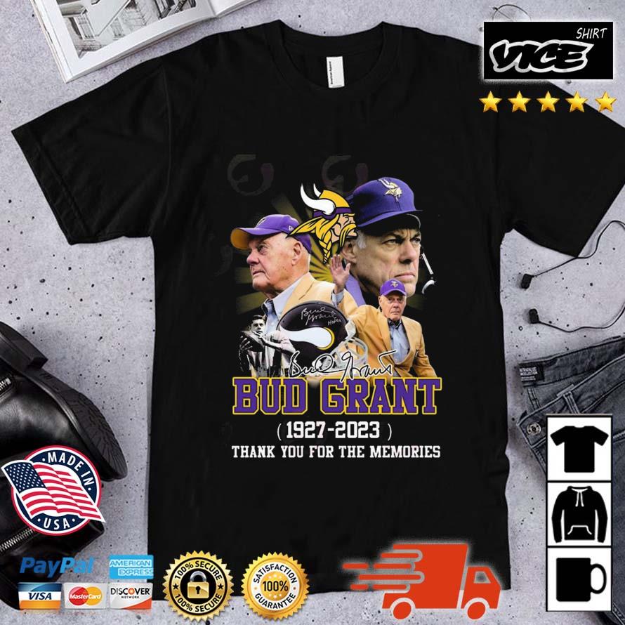 Bud Grant 1927 – 2023 Thank You For The Memories Signature shirt