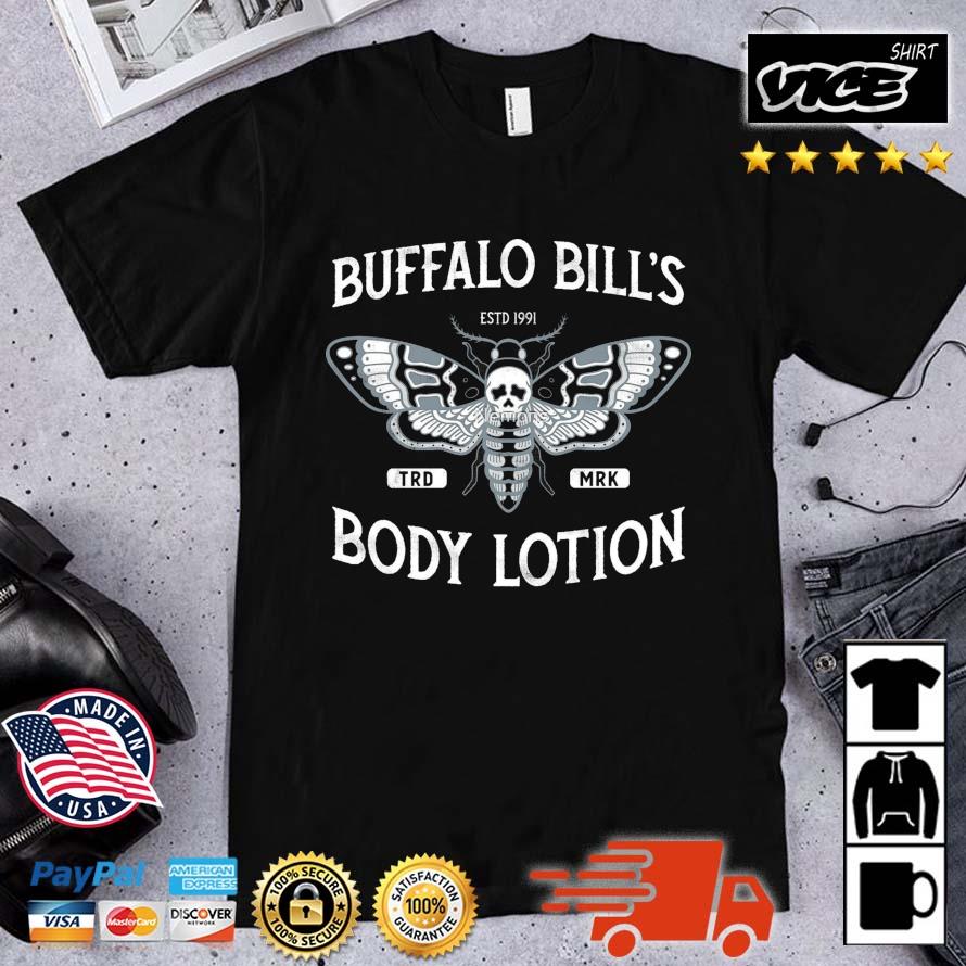 Buffalo Bill's Body Lotion Horror Death's Head Moth Distressed Vintage Shirt