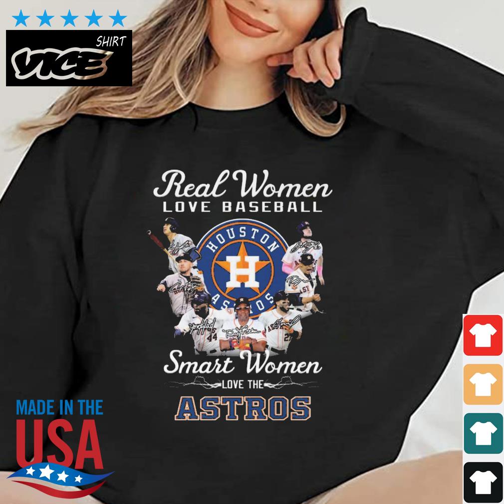 Real Women Love Baseball Smart Women Love The Houston Astros 2023 Signatures Sweater den vice
