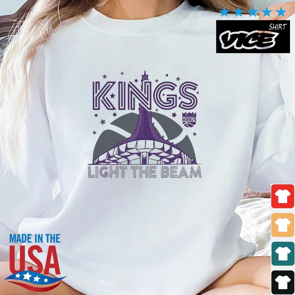Sacramento Kings Homage Ash Light The Beam Hyperlocal Tri-Blend T-Shirt