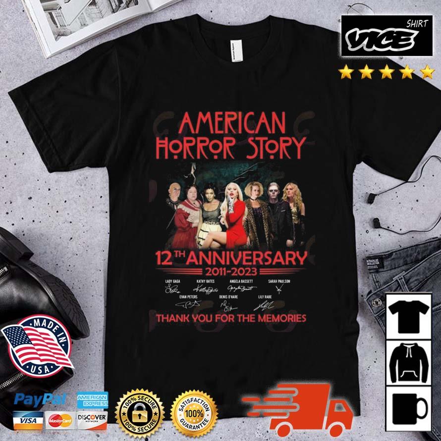 American Horror Story 12th Anniversary 2011 – 2023 Thank You For The Memories Signatures Shirt