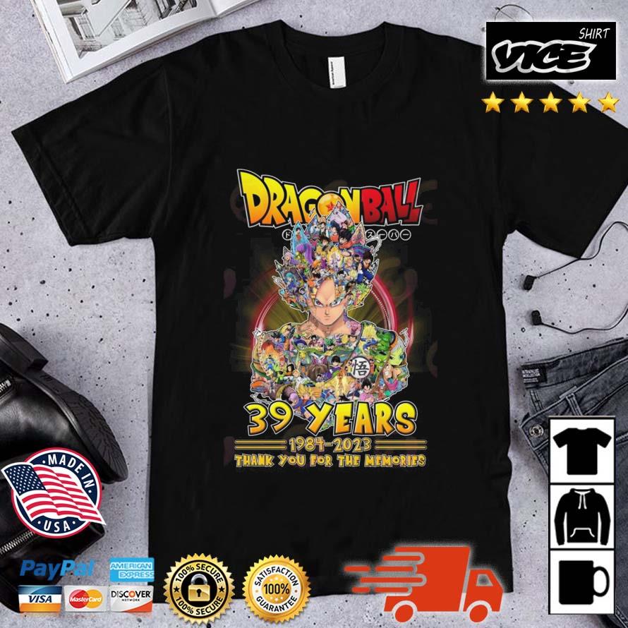 Dragon Ball 39 Years 1984 – 2023 Thank You For The Memories Shirt