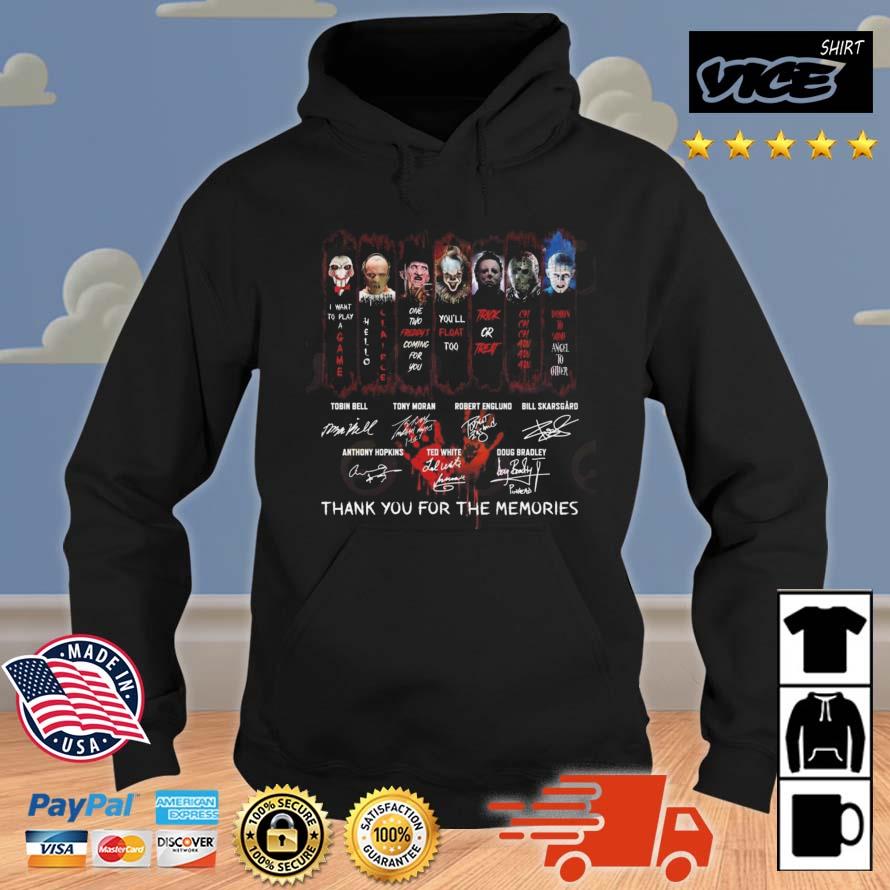 Horror Movie Characters Thank You For The Memories Signatures Shirt Hoodie