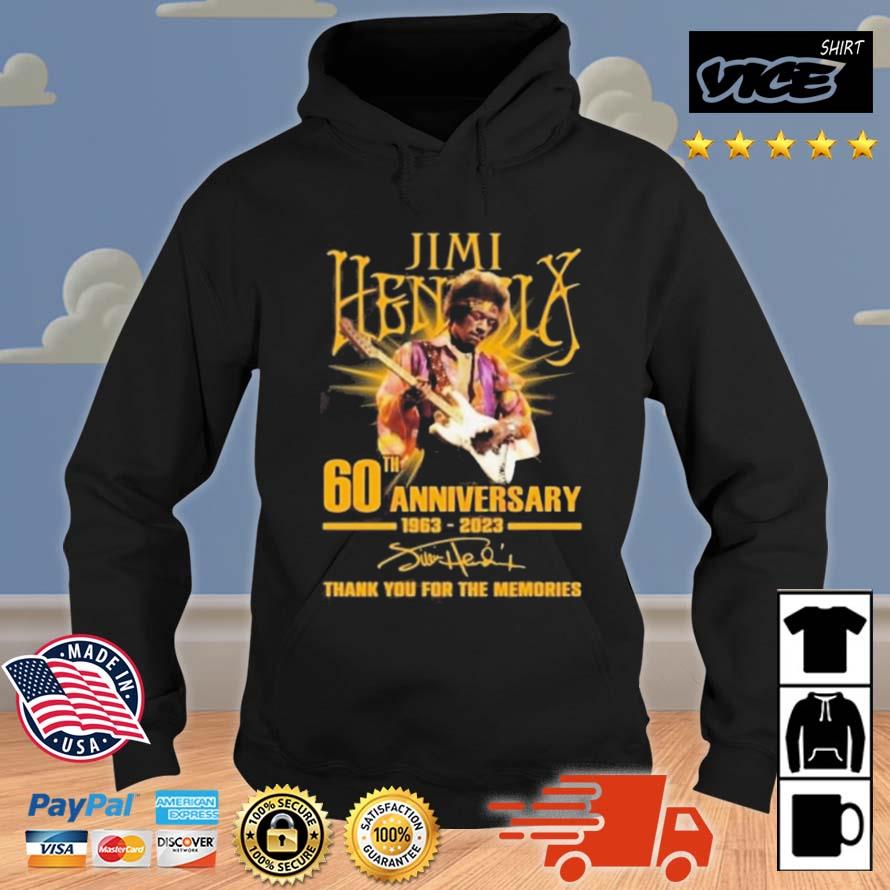 Jimi Hendrix 60th Anniversary 1963 – 2023 Thank You For The Memories Signature Shirt Hoodie