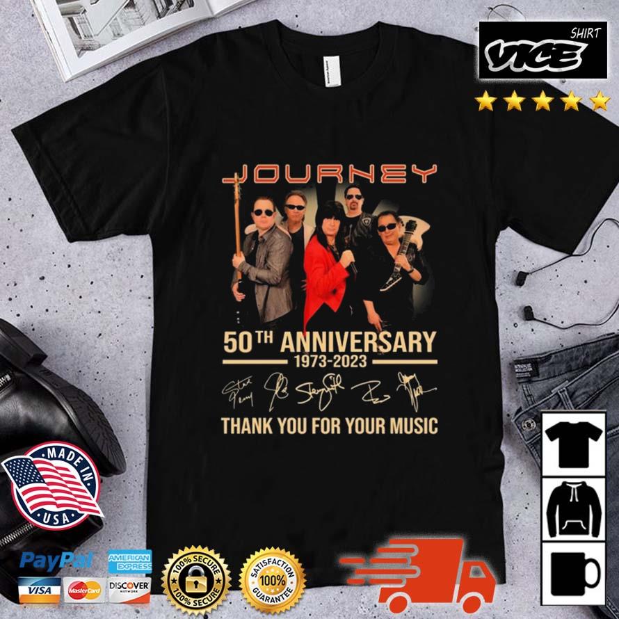 Journey 50th Anniversary 1973 – 2023 Thank You For Your Music Signatures Shirt