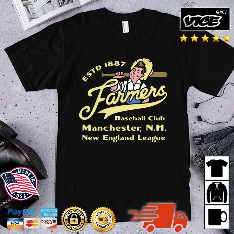 Manchester Farmers New Hampshire Vintage Defunct Baseball Teams Shirt
