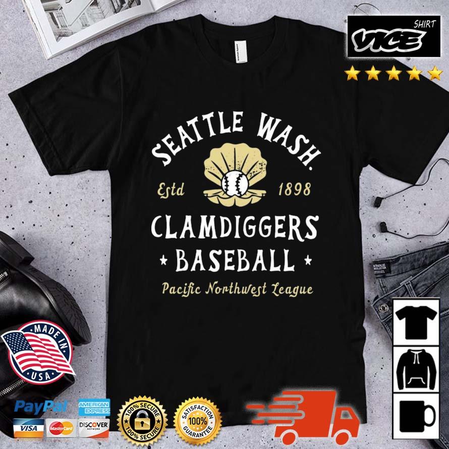 Seattle Clamdiggers Washington Vintage Defunct Baseball Teams Shirt