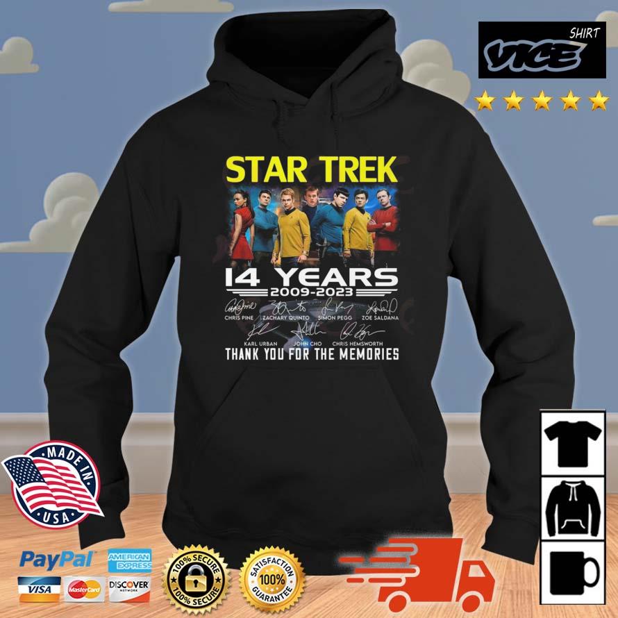Star Trek 14 Years 2009 – 2023 Thank You For The Memories Signatures Shirt Hoodie