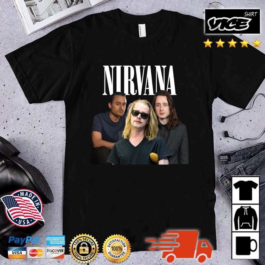 Trending Macaulay Kieran And Rory Culkin Nirvana Parody Shirt