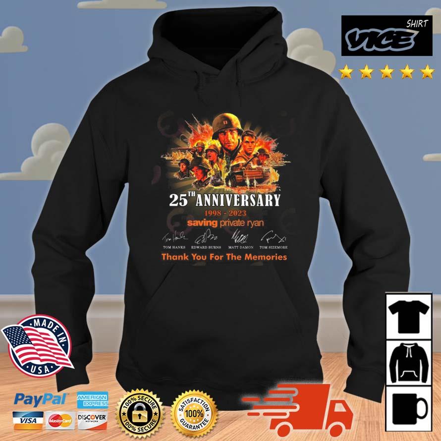 25th Anniversary 1998 – 2023 Saving Private Ryan Thank You For The Memories Signatures Shirt Hoodie
