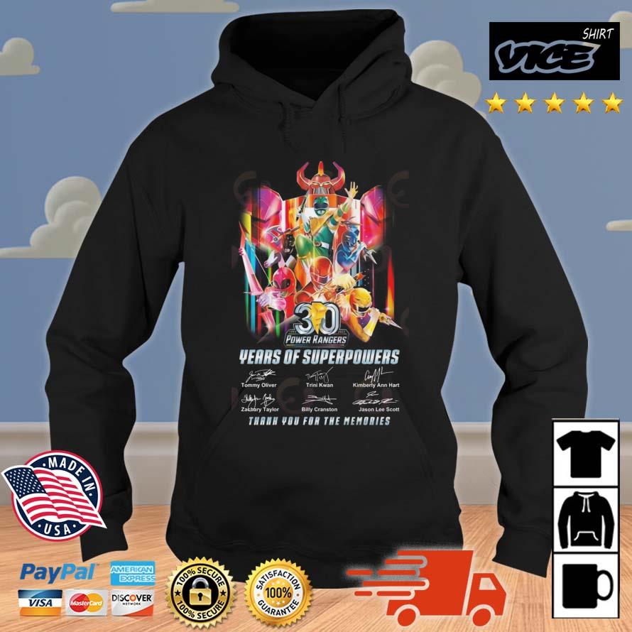30 Years Of Superpowers 1993 – 2023 Power Rangers Thank Yo For The Memories Signatures Shirt Hoodie