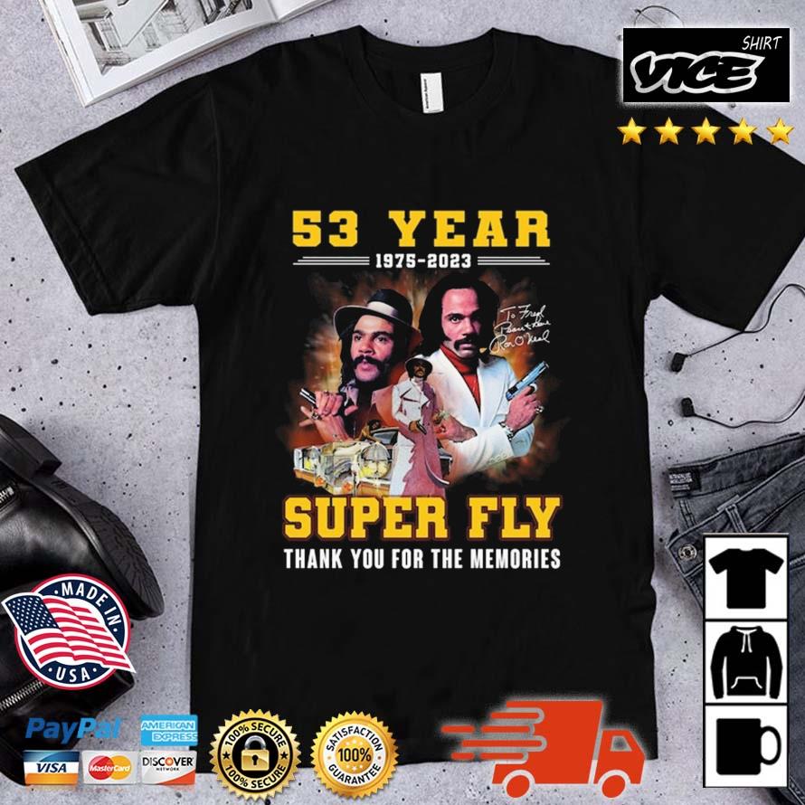 53 Years 1975 – 2023 Super Fly Thank You For The Memories Signature Shirt