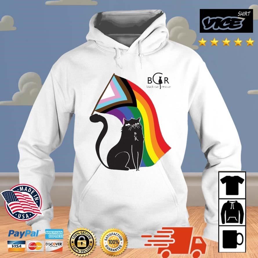 Black Cat Rescue rainbow Flag Shirt Hoodie.jpg